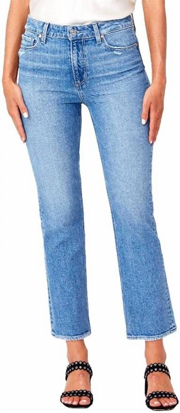 NEW PAIGE colette crop jeans in wannabe distressed